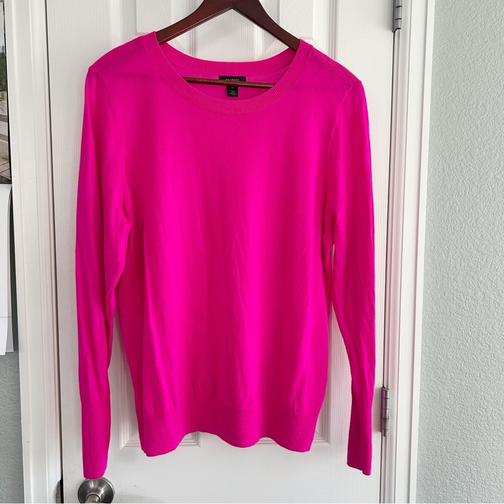 Halogen Hot Pink Wool Blend Sweater